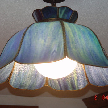 Blue & Green Stain Glass Light