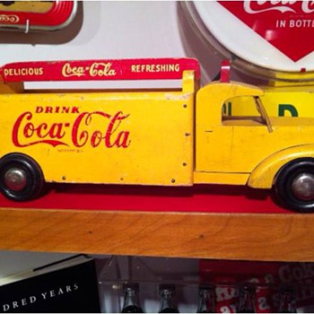 Great Vintage Wooden Coca-Cola Toy Truck - Coca-Cola