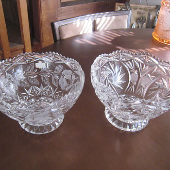 Footed Crystal Bowls - Glassware
