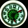 Cleveland Spinner Neon Clock Green Version