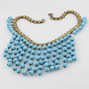 Blue glass statement necklace