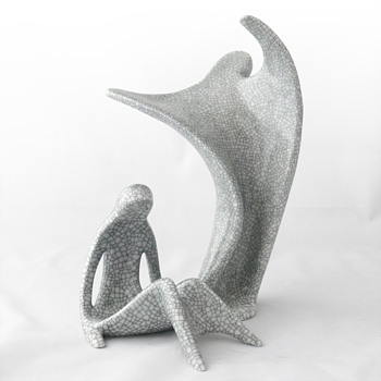 Crackle glaze figurines by Hans Stangl (Rosenthal, 1953/1956) - Art Pottery