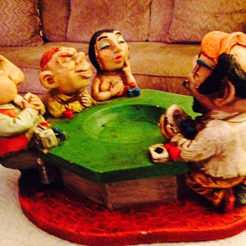 Casino gift shop refugee-Prelude Creations Esco like Chalkware Ashtray - Tobacciana