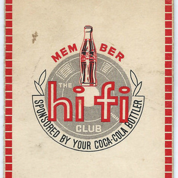 Coca-Cola Hi-Fi Club membership card from Hong Kong - Coca-Cola