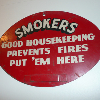 Good Housekeeping Ashtray Sign 