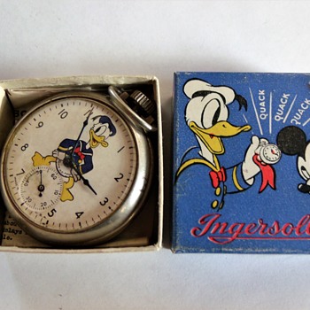 Ingersoll Donald Duck Pocket Watch, Circa 1939 - Pocket Watches