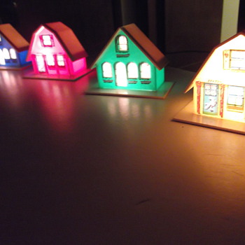 1970's plastic putz christmas village - Christmas