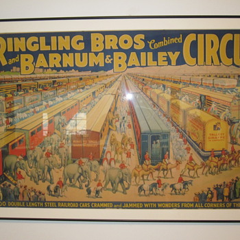 Shelburne Museum Circus posters #1 - The Barnum and Bailey Trains 