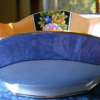 Noritake Export Japanese Lustreware Oval Bowl circa 1924 Pattern Unknown
