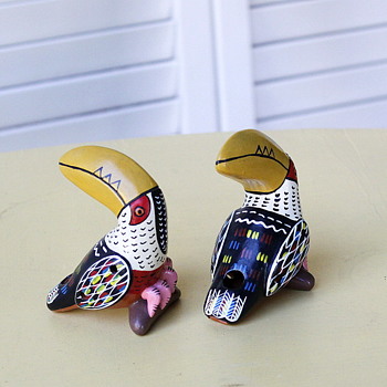 Two Ceramic Toucan Whistles from Mexico - Animals