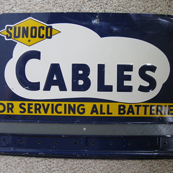 Sunoco Cables Battery Service Sign