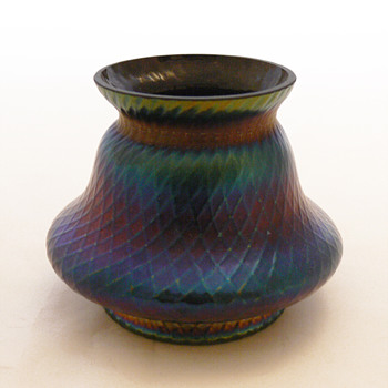 Rindskopf "snake skin" vase - ??? - Art Glass