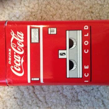 My 1950s coca cola tin bank
