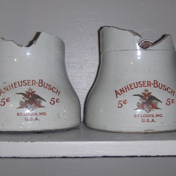 Anhueser Busch 5 cents Porcelin Broken Beer Dispenser ? - Breweriana