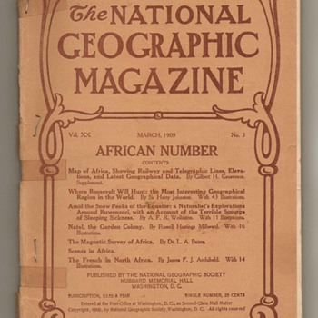 National Geographic Magazines - 1909 - Paper