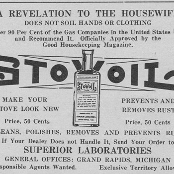 1921 - Stov-Oil Advertisement
