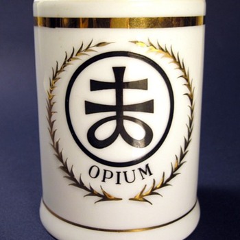 Porcelain Apothecary Jar for Narcotics - Bottles