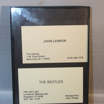 John Lennon and Beatles business cards  - Music