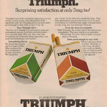 1979 - Triumph Cigarettes Advertisement