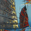 Mid Century Abstract Boat Painting - Need some Help with Identifying