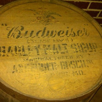 Has anyone ever seen a Budweiser Barley Malt Sirup Barrel? I have the rest of this barrel.