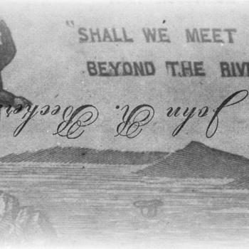 Hold to the light victorian calling card. - Victorian Era