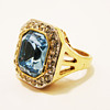 Vintage Roman Art Deco Aquamarine Ring