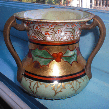 Holly Band Loving Cup Vase Limoges?