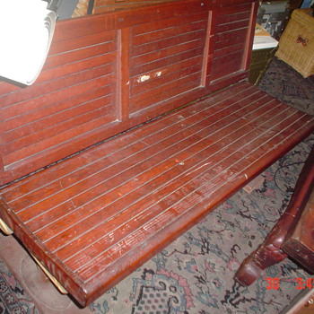 Vintage 1900's Seattle electric trolley side bench