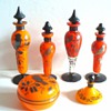 CZECH DECO MARKED AND ENAMELED PERFUME BOTTLES