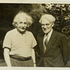 Original Old June 14, 1941, Albert Einstein & Clyde Fisher Princeton New Jersey Photograph Picture