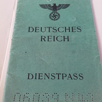 1944 Dienstpass - German Service passport - Paper