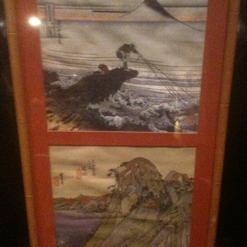 Framed Asian Textiles  Silk 
