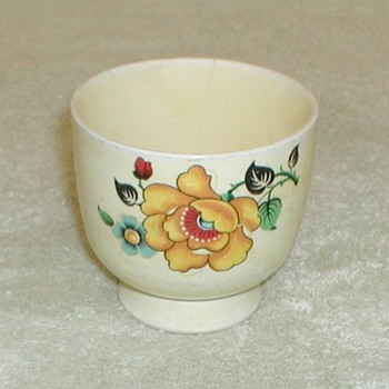 Yellow floral design cup - China and Dinnerware