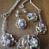 Charming vermeil Biedermeier necklace and earrings