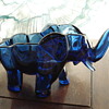 Blue Glass Elephant
