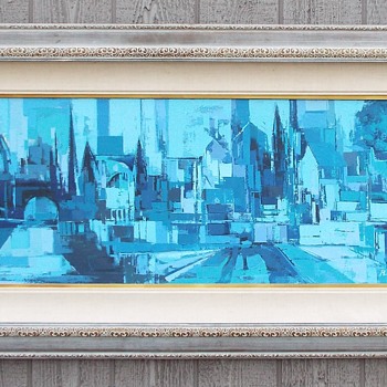 Mid Century Modern Cityscape - Visual Art