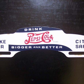 Pepsi Cola License Plate Topper - Signs