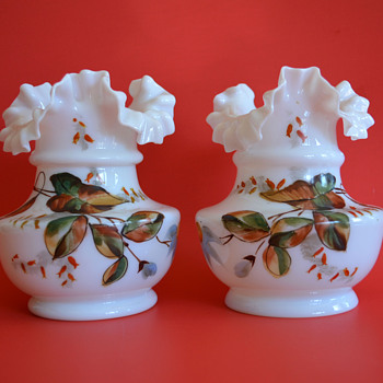 Pair of Bristol Vases - Art Glass