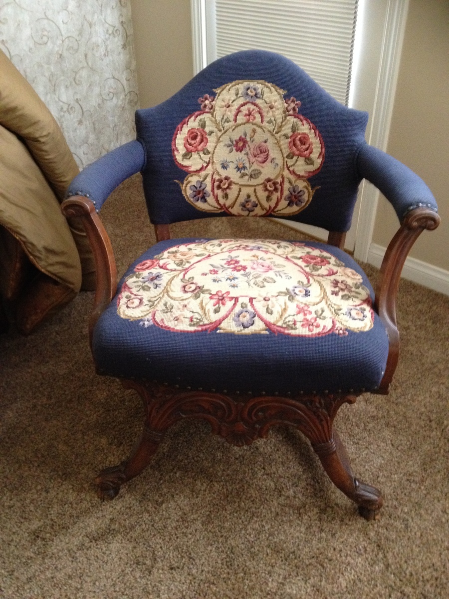 Antique Needlepoint chair Collectors Weekly