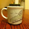 Vintage mug with trees