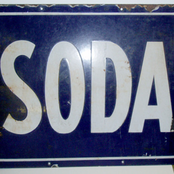 Soda Sign Porcelain Early Century  - Signs