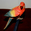 Clip-on porcelain parrot 