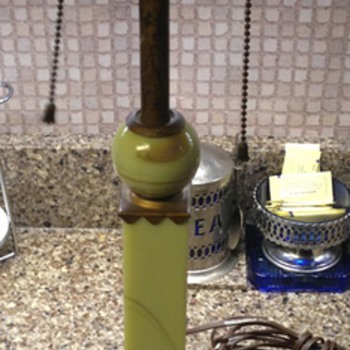Marble (?) Table lamp - Lamps
