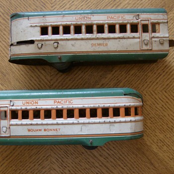 OLD STEEL TRAIN CARS