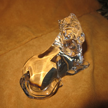 BACCARAT CRYSTAL HORSE LAYING - SIGNED - Art Glass