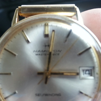 Hamilton 9703 1982 14k gold mens watch