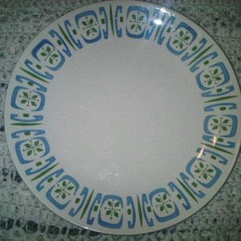 Found 2 Atomic Dinner Plates - China and Dinnerware