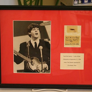 Paul McCartney's hair from Cleveland Ohio..Sept. 15, 1964... - Music