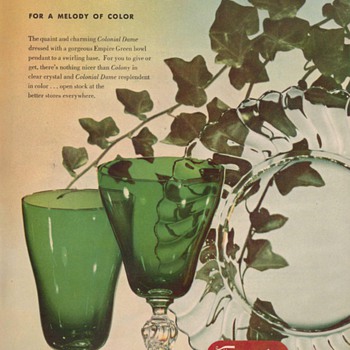 1950 Fostoria Glass Advertisement